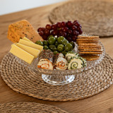 Muckross Round Beaded Divided Footed Platter