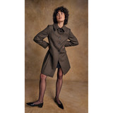 Aimee Tweed Coat Earth Check - Brown