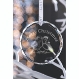 Robin Couple Hanging Round Ornament