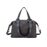 Oak Midi Duffle Bag with Studded Strap – Grey