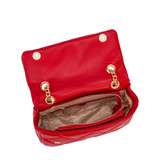 Elm Quilted Flap Over Crossbody Bag – Red