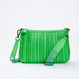 Armadillo Pleat Crossbody – Green