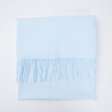 Bianca Plain Fringe Scarf – Blue