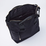 Elsa Smooth Nylon Backpack – Black