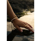 Gold Claddagh Pearl Bracelet