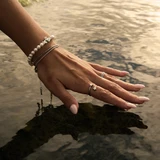 Silver Claddagh Pearl Bracelet