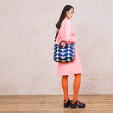 Solid Stem Indigo Carrygrab Bucket Bag