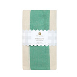 Green Stripe Cotton XL Tablecloth - 160cm x 250cm