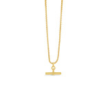 Gold Classic T-Bar Necklace
