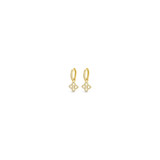 Gold Double-Sided Clover Hook Earrings