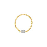 Gold Chain Bracelet with Magnetic Pavé Clasp
