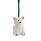 Baby's First Christmas Teddy Bear Ornament - Pink