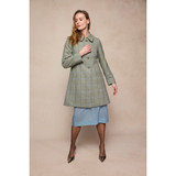 Aimee Tweed Coat - Soft Fern Check