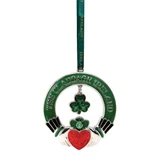 Claddagh with Shamrock Metal Hanging Decoration