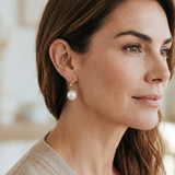 Pearl & Gold French Clip Earrings