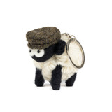 Blackface Mountain Sheep Keyring - Green Flat Cap