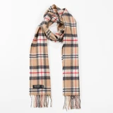 Merino Wool Luxury Scarf - Classic Camel Tartan