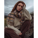Merino Wool Luxury Scarf - Classic Camel Tartan