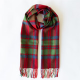 Merino Luxury Wool Scarf - Red Check