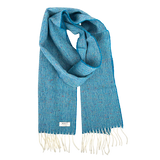 Lambswool Tweed Scarf – Peacock