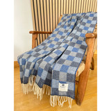 Blue Iris Wool Throw