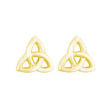 Gold Celtic Trinity Knot Stud Earrings