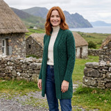 Merino Wool Patchwork Shawl Aran Cardigan