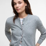 Pendle Knit Cardi - Grey Marl/Birchwood Tartan