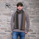 Soft Donegal Scarf - Blue & Brown