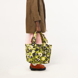 Puffy Reversible Tote - Solid Stem Khaki & Fern 