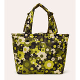 Puffy Reversible Tote - Solid Stem Khaki & Fern 