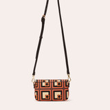 Lena Mini Crossbody - Retro Flower Check Orange 