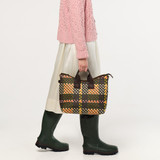 Carry Grab Bucket Bag - Cubic Check Cocoa 