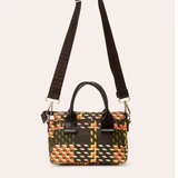 Mini Fielder Handbag - Cubic Check Cocoa 