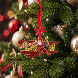 Sparkle Santa in Bi-Plane Decoration 