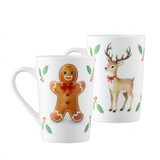 Christmas Characters Latte Mugs – Set of 4