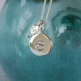 Enibas Anam Sterling Silver Gr¡ Disc & Chain_10005