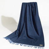 Foxford Cashmere & Lambswool Blended Throw Denim Navy_10001