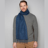 Foxford Studio Birdseye Blue Scarf_10001