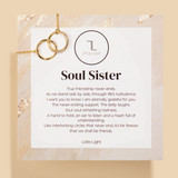Little Light Soul Sister Gold Interlocking Circles Pendant_10004