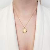 Loinnir Jewellery Hare 3 Pence Coin Gold Necklace_10003