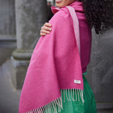 McNutt of Donegal Raspberry Rose Pashmina_10003