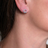 Circles Silver & Gold Stud Earrings