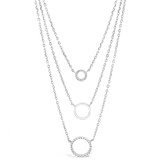 Absolute 3 Chain Open Circle Necklace_10001