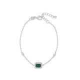 Absolute Silver Bracelet With Emerald Stone_10002