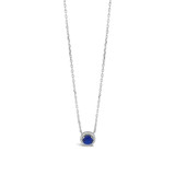 Absolute Silver Halo Pendant Cluster Sapphire_10002