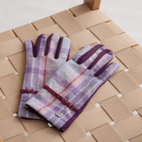 Lynn Tweed Gloves Grey/Purple Check_10004