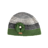 Erin Knitwear Ladies Crochet Hat with Flower Corsage Green_10001