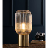 Galway Crystal Fluted Glass Table Lamp - Amber (IRL & UK fitting)_10001