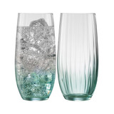 Galway Crystal Erne Aqua Set of 2 Hiball Glasses_10002